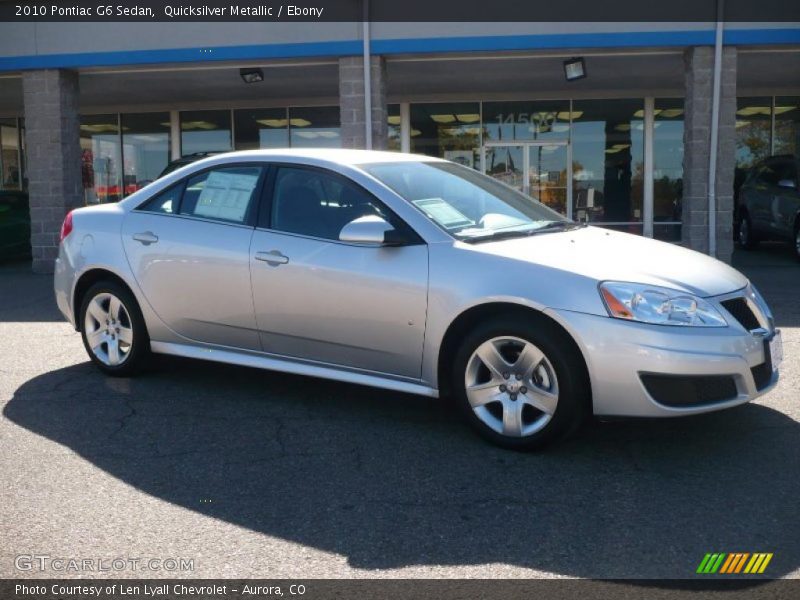 Quicksilver Metallic / Ebony 2010 Pontiac G6 Sedan