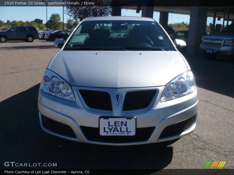 Quicksilver Metallic / Ebony 2010 Pontiac G6 Sedan