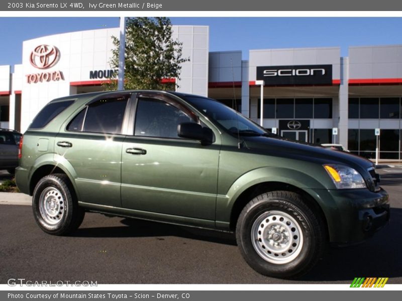 Ivy Green Metallic / Beige 2003 Kia Sorento LX 4WD