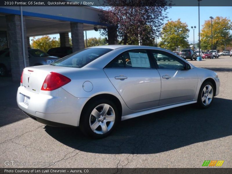 Quicksilver Metallic / Ebony 2010 Pontiac G6 Sedan