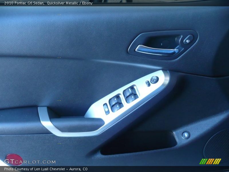 Quicksilver Metallic / Ebony 2010 Pontiac G6 Sedan