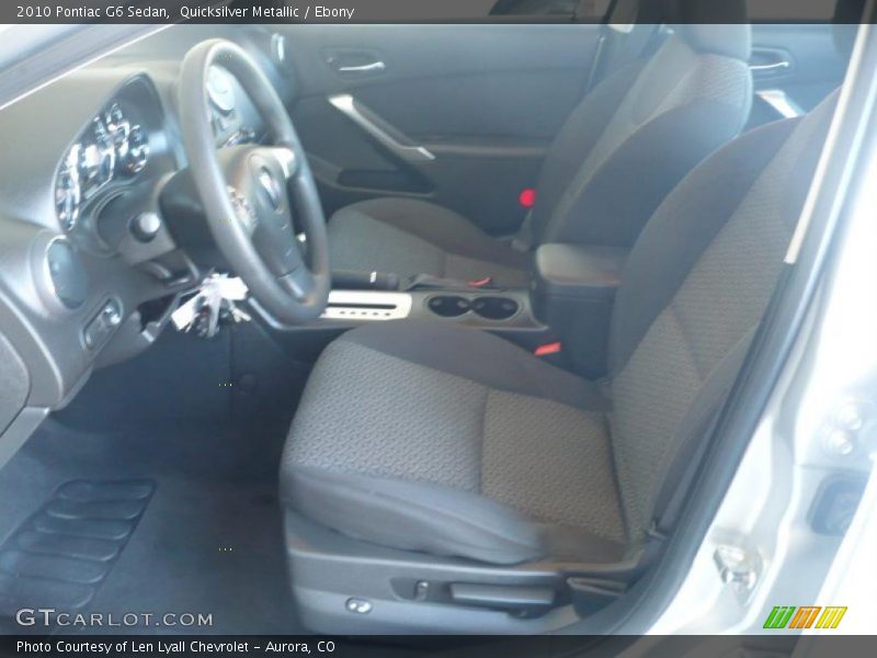 Quicksilver Metallic / Ebony 2010 Pontiac G6 Sedan