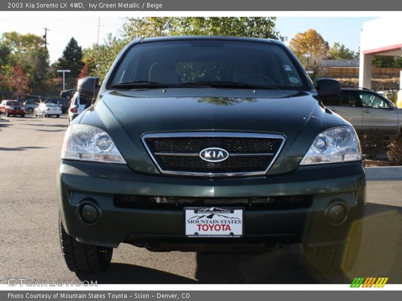 Ivy Green Metallic / Beige 2003 Kia Sorento LX 4WD