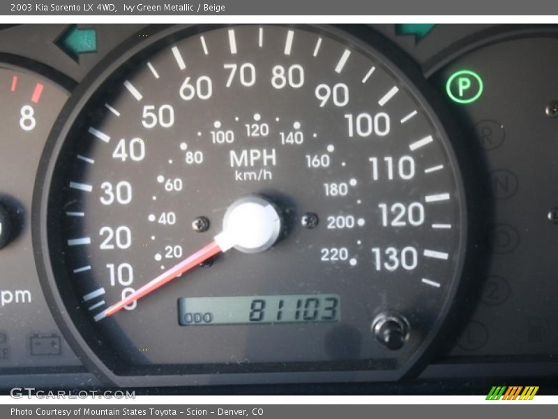 Ivy Green Metallic / Beige 2003 Kia Sorento LX 4WD