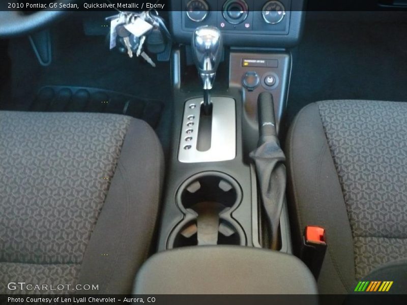 Quicksilver Metallic / Ebony 2010 Pontiac G6 Sedan