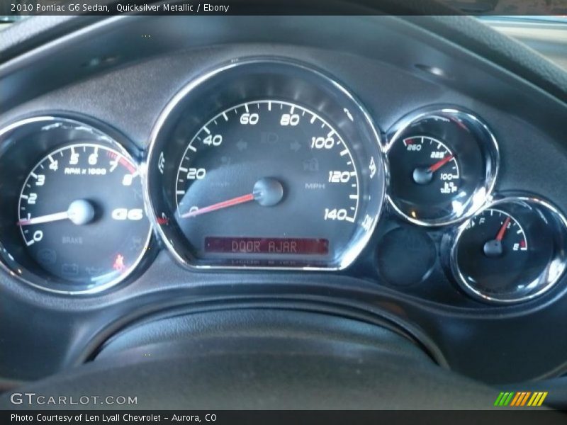 Quicksilver Metallic / Ebony 2010 Pontiac G6 Sedan