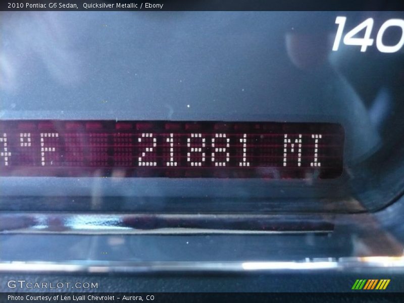 Quicksilver Metallic / Ebony 2010 Pontiac G6 Sedan