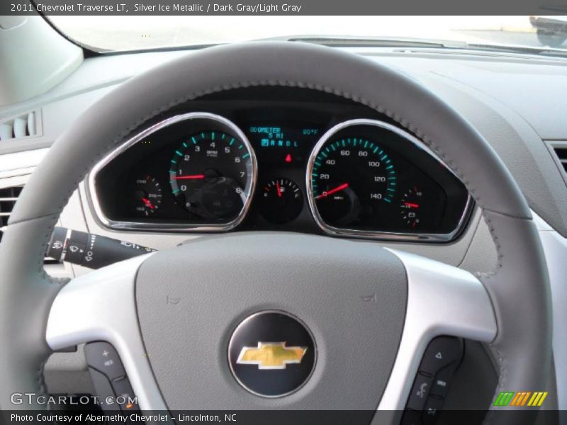 Silver Ice Metallic / Dark Gray/Light Gray 2011 Chevrolet Traverse LT
