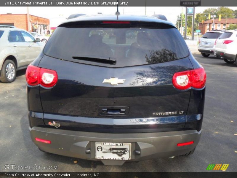 Dark Blue Metallic / Dark Gray/Light Gray 2011 Chevrolet Traverse LT