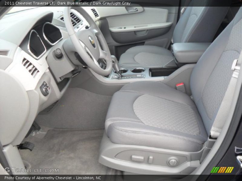 Dark Blue Metallic / Dark Gray/Light Gray 2011 Chevrolet Traverse LT