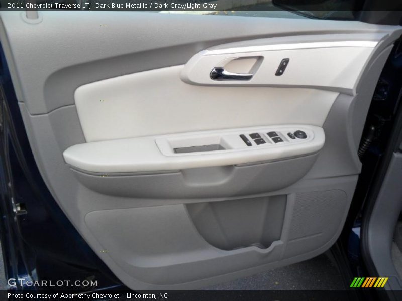 Dark Blue Metallic / Dark Gray/Light Gray 2011 Chevrolet Traverse LT