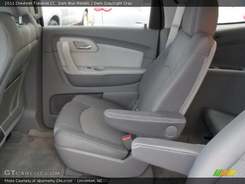 Dark Blue Metallic / Dark Gray/Light Gray 2011 Chevrolet Traverse LT