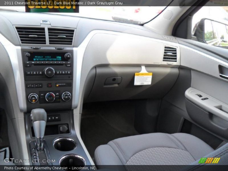 Dark Blue Metallic / Dark Gray/Light Gray 2011 Chevrolet Traverse LT