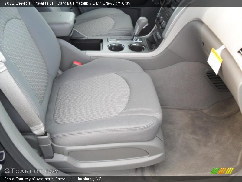 Dark Blue Metallic / Dark Gray/Light Gray 2011 Chevrolet Traverse LT