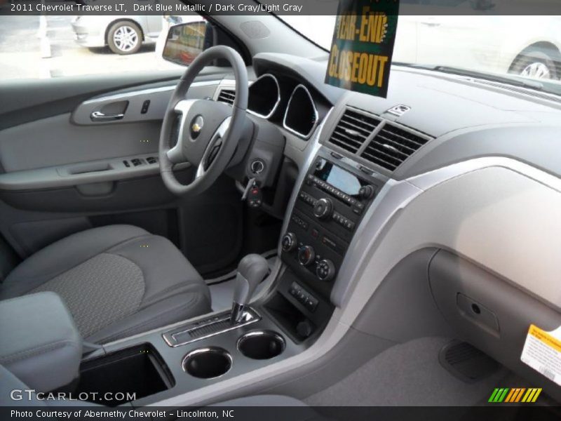 Dark Blue Metallic / Dark Gray/Light Gray 2011 Chevrolet Traverse LT