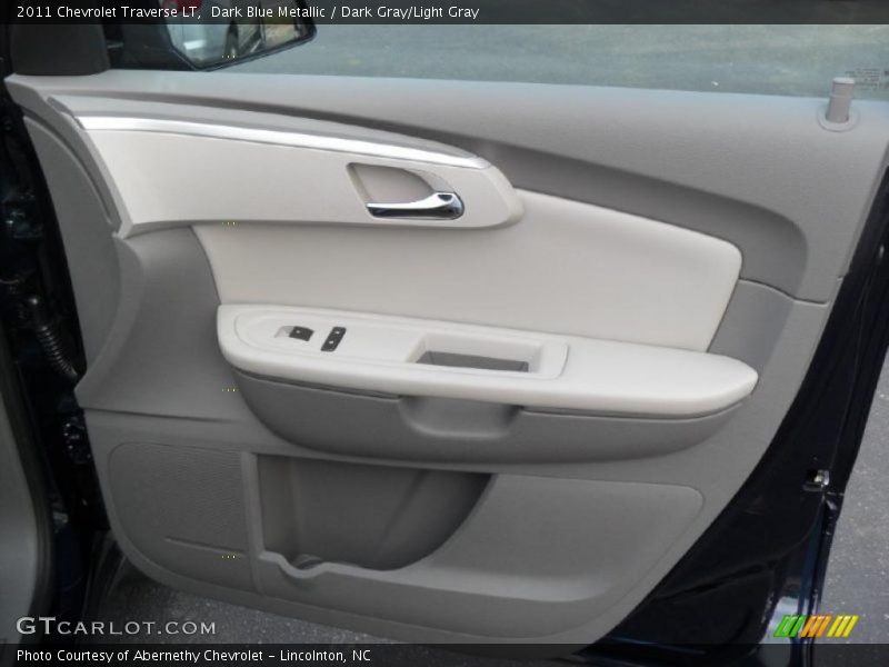 Dark Blue Metallic / Dark Gray/Light Gray 2011 Chevrolet Traverse LT