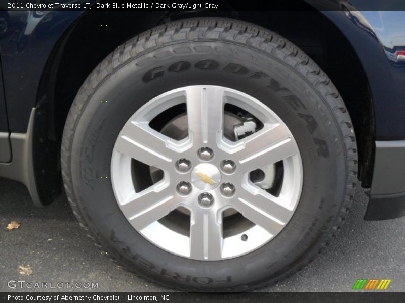 Dark Blue Metallic / Dark Gray/Light Gray 2011 Chevrolet Traverse LT