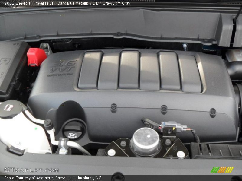 Dark Blue Metallic / Dark Gray/Light Gray 2011 Chevrolet Traverse LT