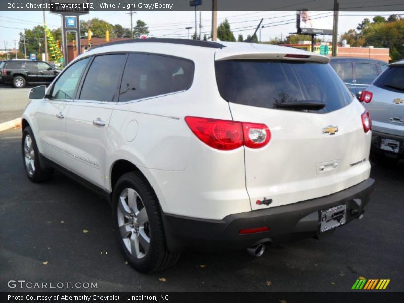 White / Light Gray/Ebony 2011 Chevrolet Traverse LTZ