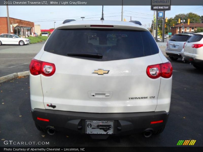 White / Light Gray/Ebony 2011 Chevrolet Traverse LTZ