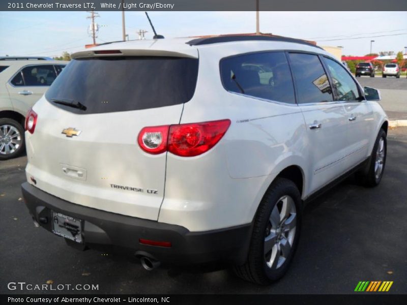 White / Light Gray/Ebony 2011 Chevrolet Traverse LTZ