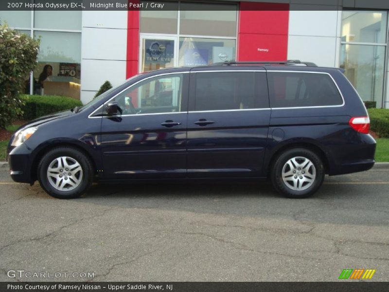 Midnight Blue Pearl / Gray 2007 Honda Odyssey EX-L