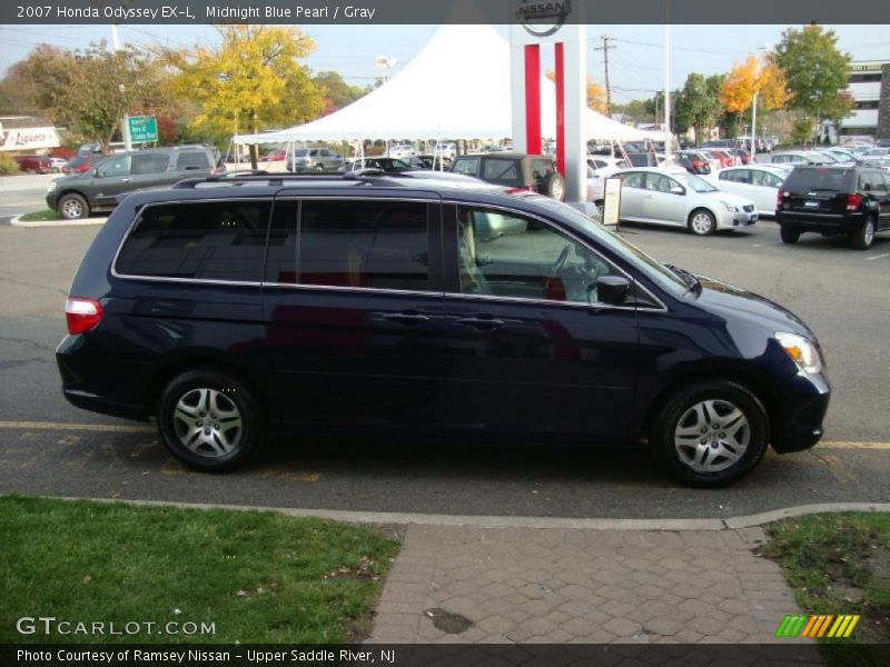 Midnight Blue Pearl / Gray 2007 Honda Odyssey EX-L
