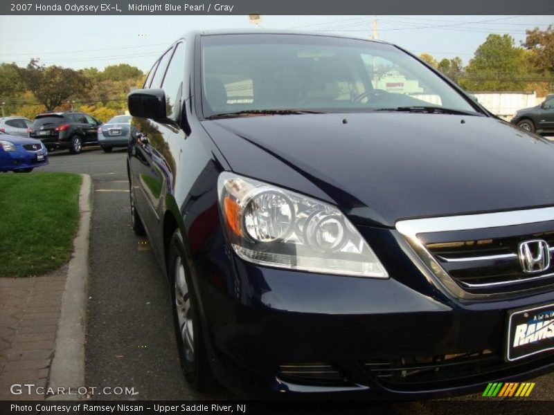 Midnight Blue Pearl / Gray 2007 Honda Odyssey EX-L