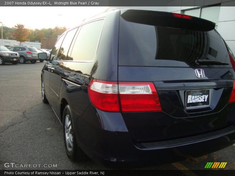 Midnight Blue Pearl / Gray 2007 Honda Odyssey EX-L