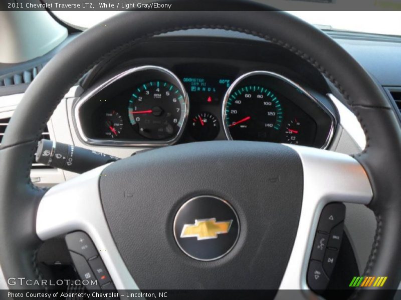 White / Light Gray/Ebony 2011 Chevrolet Traverse LTZ