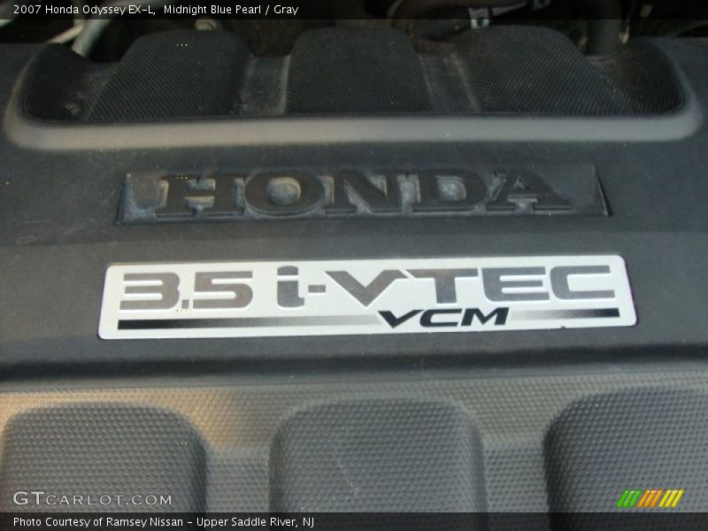 Midnight Blue Pearl / Gray 2007 Honda Odyssey EX-L