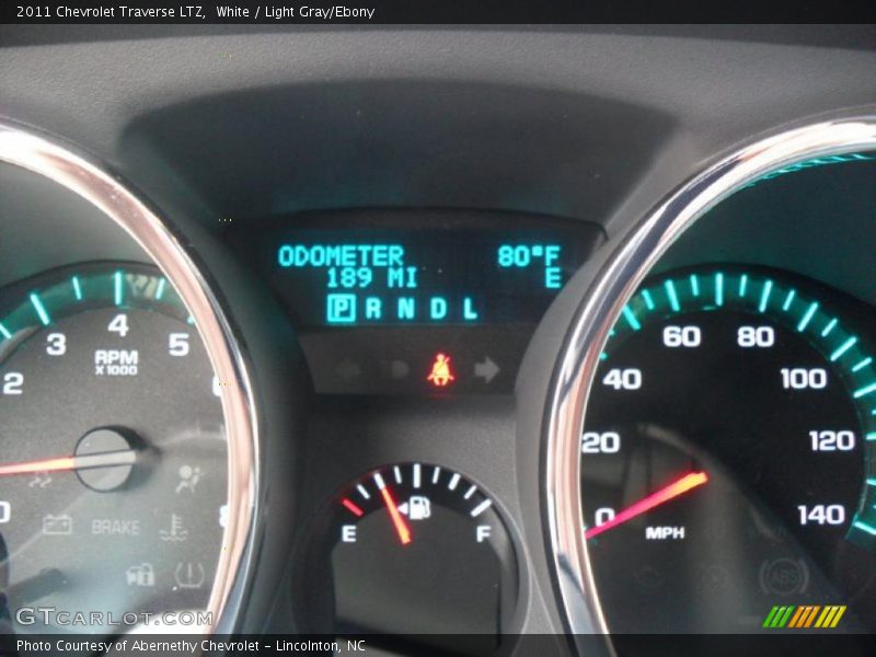 White / Light Gray/Ebony 2011 Chevrolet Traverse LTZ