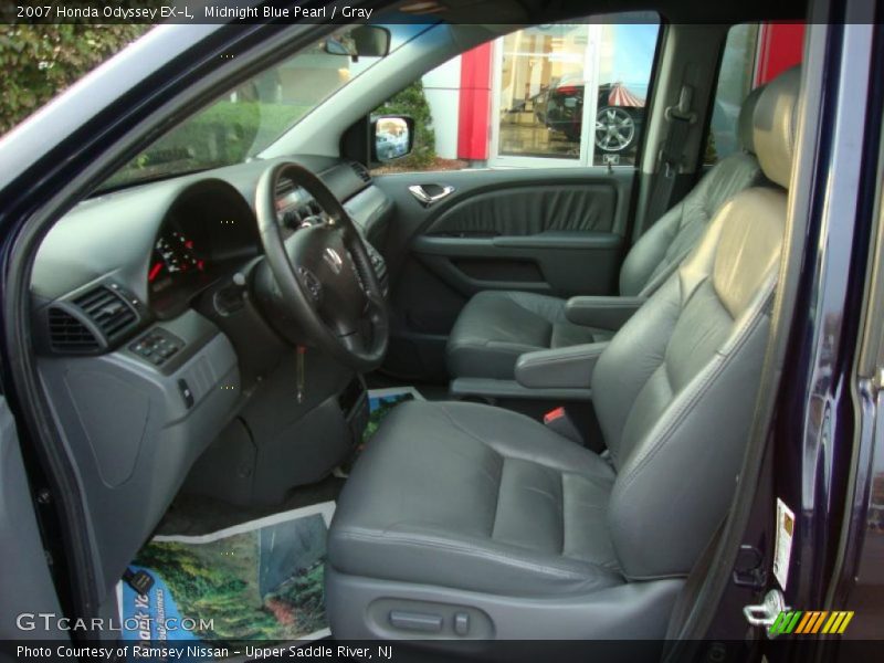 Midnight Blue Pearl / Gray 2007 Honda Odyssey EX-L