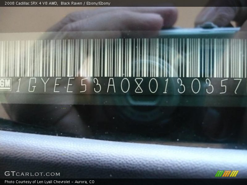 Black Raven / Ebony/Ebony 2008 Cadillac SRX 4 V8 AWD