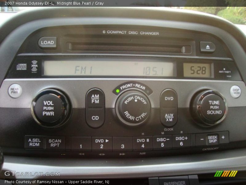 Midnight Blue Pearl / Gray 2007 Honda Odyssey EX-L