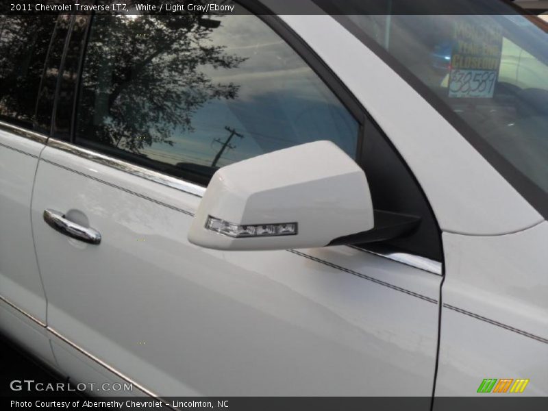 White / Light Gray/Ebony 2011 Chevrolet Traverse LTZ