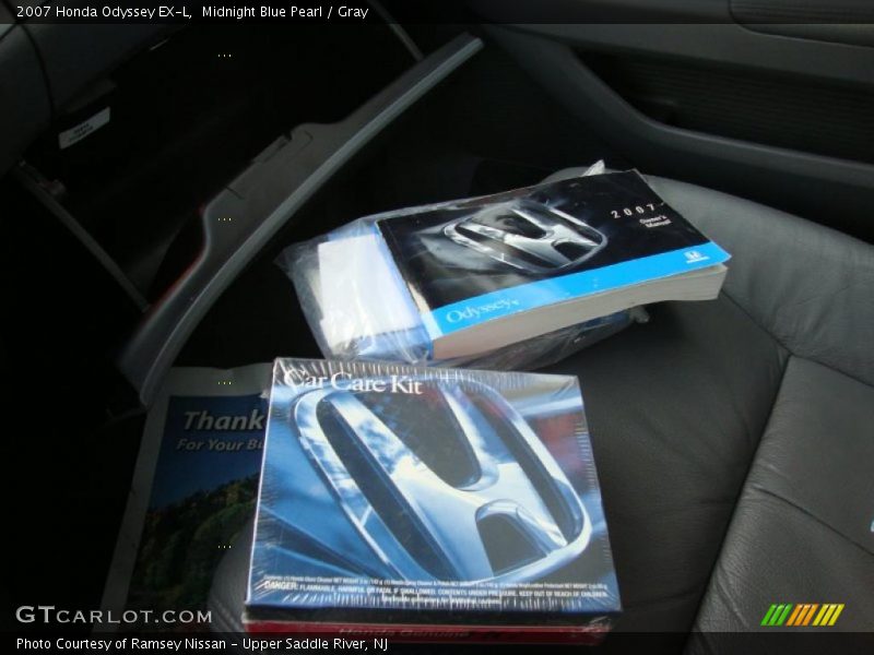 Midnight Blue Pearl / Gray 2007 Honda Odyssey EX-L