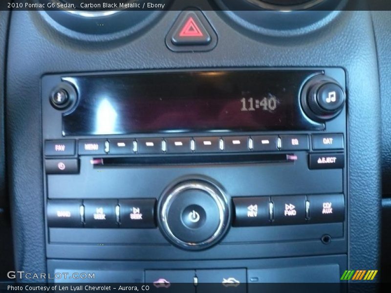 Carbon Black Metallic / Ebony 2010 Pontiac G6 Sedan