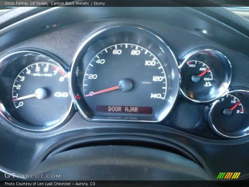 Carbon Black Metallic / Ebony 2010 Pontiac G6 Sedan