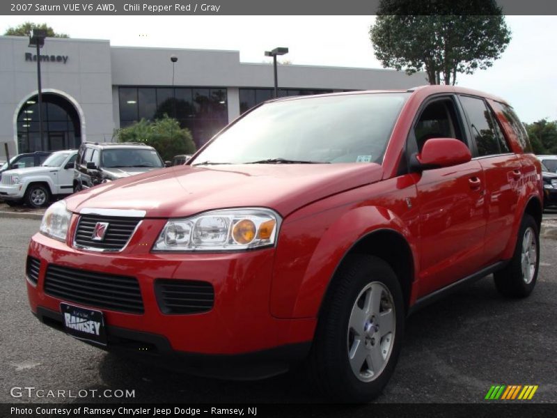 Chili Pepper Red / Gray 2007 Saturn VUE V6 AWD
