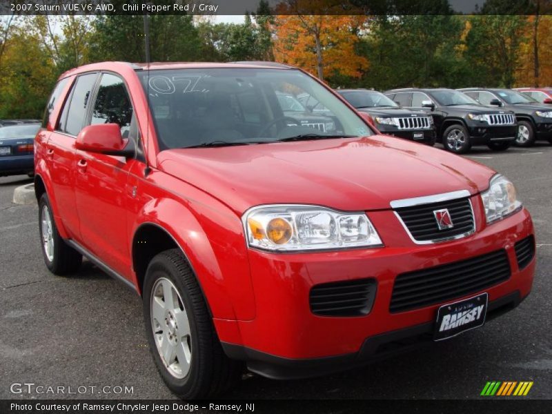 Chili Pepper Red / Gray 2007 Saturn VUE V6 AWD