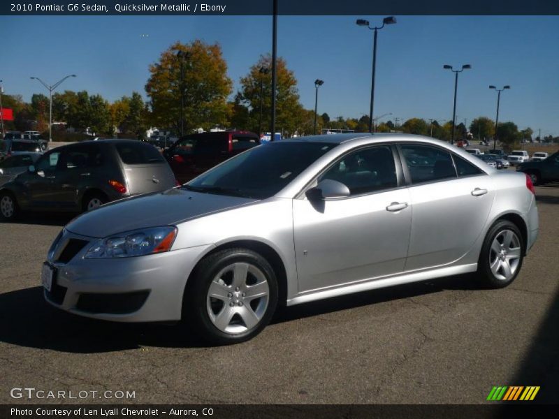 Quicksilver Metallic / Ebony 2010 Pontiac G6 Sedan