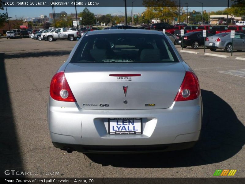 Quicksilver Metallic / Ebony 2010 Pontiac G6 Sedan