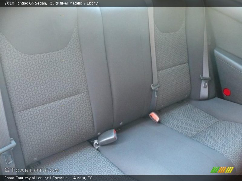 Quicksilver Metallic / Ebony 2010 Pontiac G6 Sedan