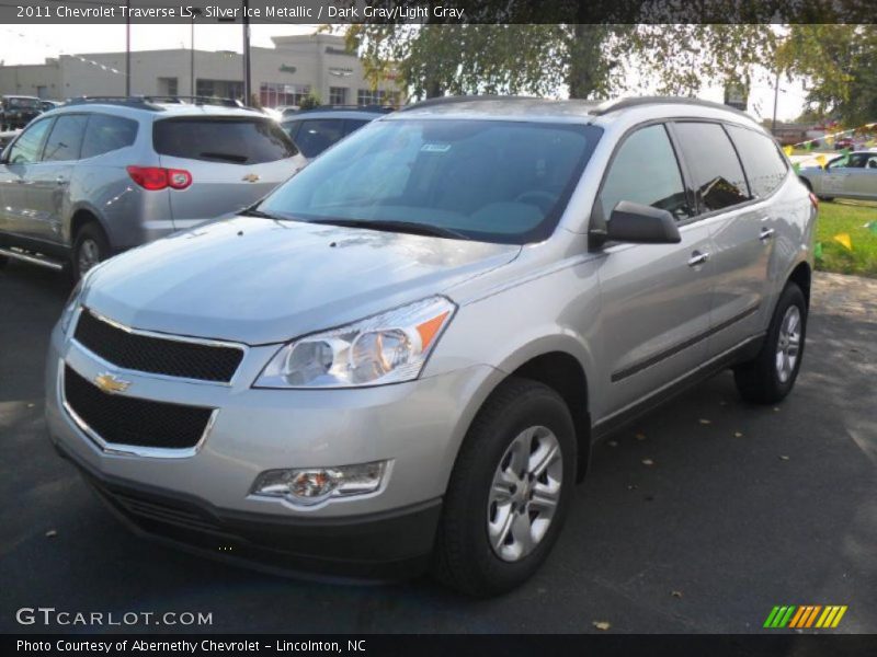 Silver Ice Metallic / Dark Gray/Light Gray 2011 Chevrolet Traverse LS