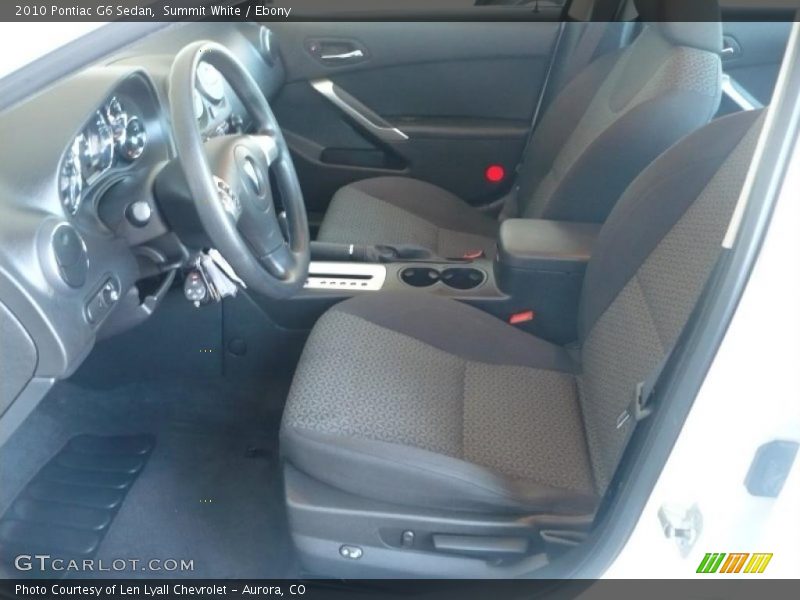 Summit White / Ebony 2010 Pontiac G6 Sedan