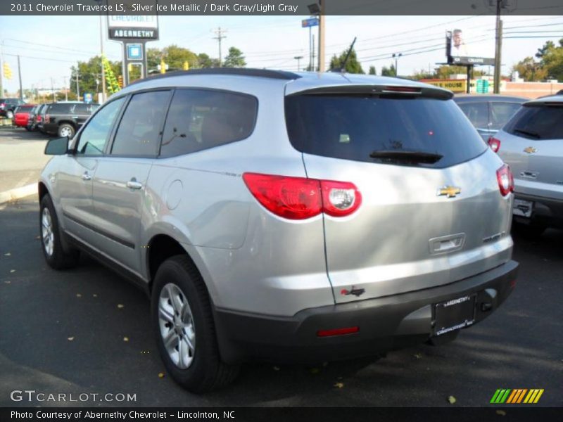 Silver Ice Metallic / Dark Gray/Light Gray 2011 Chevrolet Traverse LS