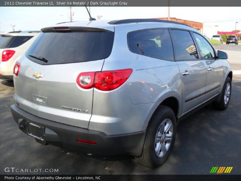 Silver Ice Metallic / Dark Gray/Light Gray 2011 Chevrolet Traverse LS