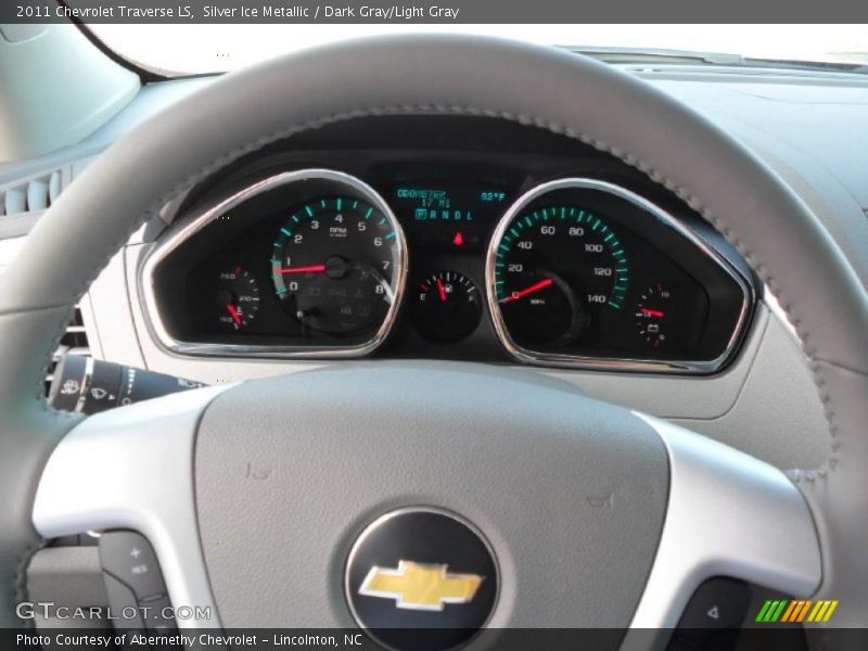 Silver Ice Metallic / Dark Gray/Light Gray 2011 Chevrolet Traverse LS