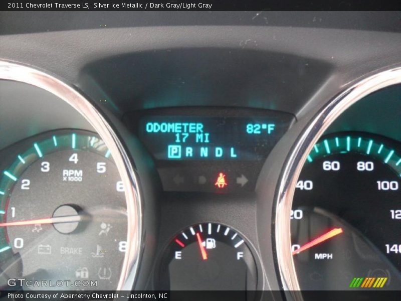 Silver Ice Metallic / Dark Gray/Light Gray 2011 Chevrolet Traverse LS